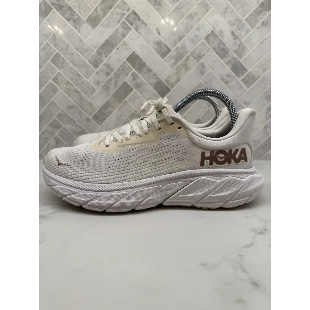 Hoka One One Arahi 7 Running Shoes Women Size 8.5 B 8.5B White Athletic Sneakers